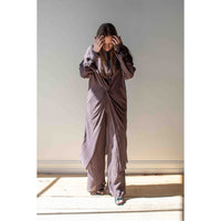 Rodebjer Cecilie Long Blouse in Dark Coffee