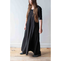 Raquel Allegra Bianca Drama Maxi Dress in Black