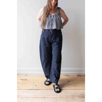 Toit Volant Ella Top in Navy White Gingham