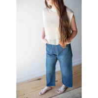 Chimala Selvedge Denim Ranch Pants in Dark Wash