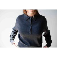 Apiece Apart Kari Polo Knit in Grey