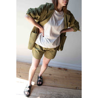 Grei Box Blazer in Army Green