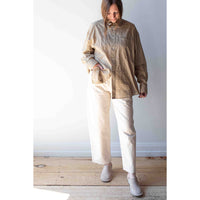 Hope Room Shirt in Beige Check Voile