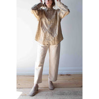 Hope Room Shirt in Beige Check Voile