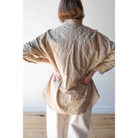 Hope Room Shirt in Beige Check Voile