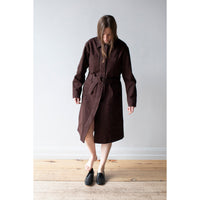 MHL. Overall Dress in Mahogany Worn Cotton Drill