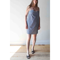 Toit Volant Verona Short Dress in Navy White Gingham