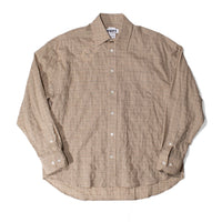 Hope Room Shirt in Beige Check Voile