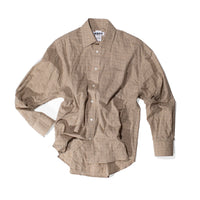 Hope Room Shirt in Beige Check Voile