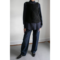 Apiece Apart Sodi Wrap Button Up in Midnight