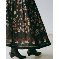 Anntian Wool Jersey Skirt in Print 3B-Boiled Wool