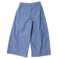 Apiece Apart Elan Midrise Palazzo Pant in Chambray
