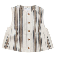 Apiece Apart Godet Tank in Affogato Stripe