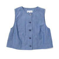 Apiece Apart Godet Tank in Chambray