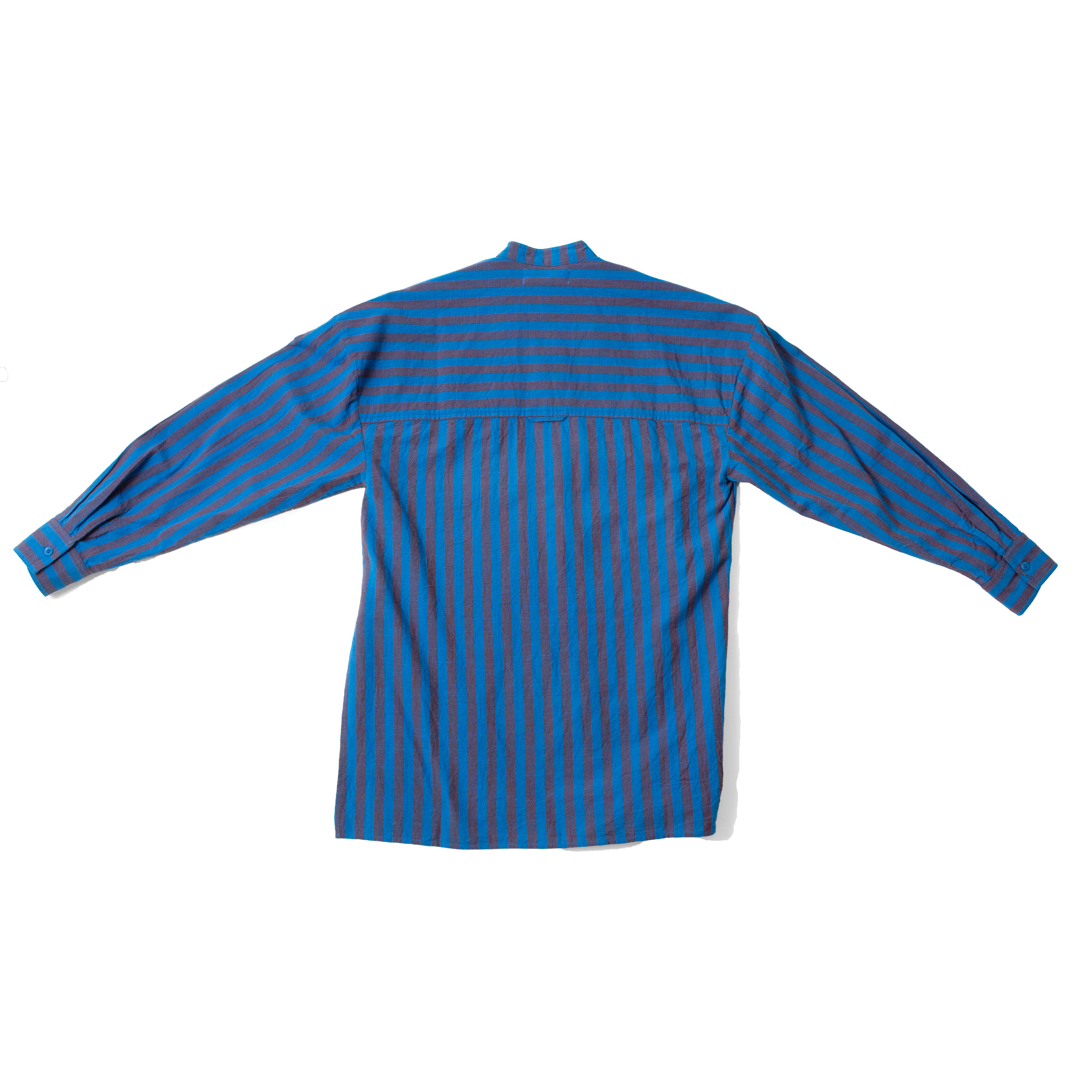 PLEATS PLEASE　アーカイブ　カットソー　ウェスタンシャツ　バタフライ Apiece Apart Gustava Button Up in Blue Pond Stripe – JUDITH