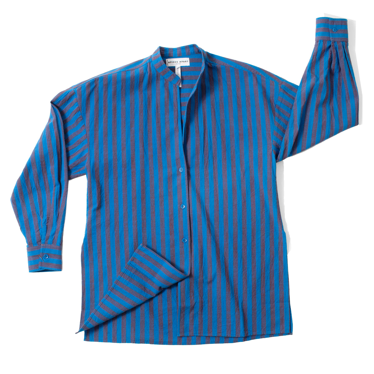 Apiece Apart Gustava Button Up in Blue Pond Stripe – JUDITH