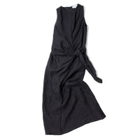 Apiece Apart Gustava Wrap Midi Dress in Black