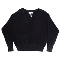 Apiece Apart Softest Silk Cashmere V-Neck in Black