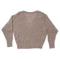 Apiece Apart Softest Silk Cashmere V-Neck in Jute Marl
