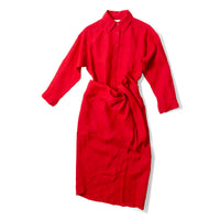 Apiece Apart Alessandra Sarong Shirt Dress in Racing Red