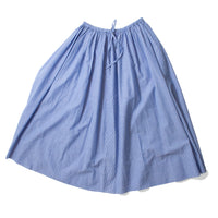 Apiece Apart Hanne Tie Maxi Skirt in Microstripe Blue & Cream