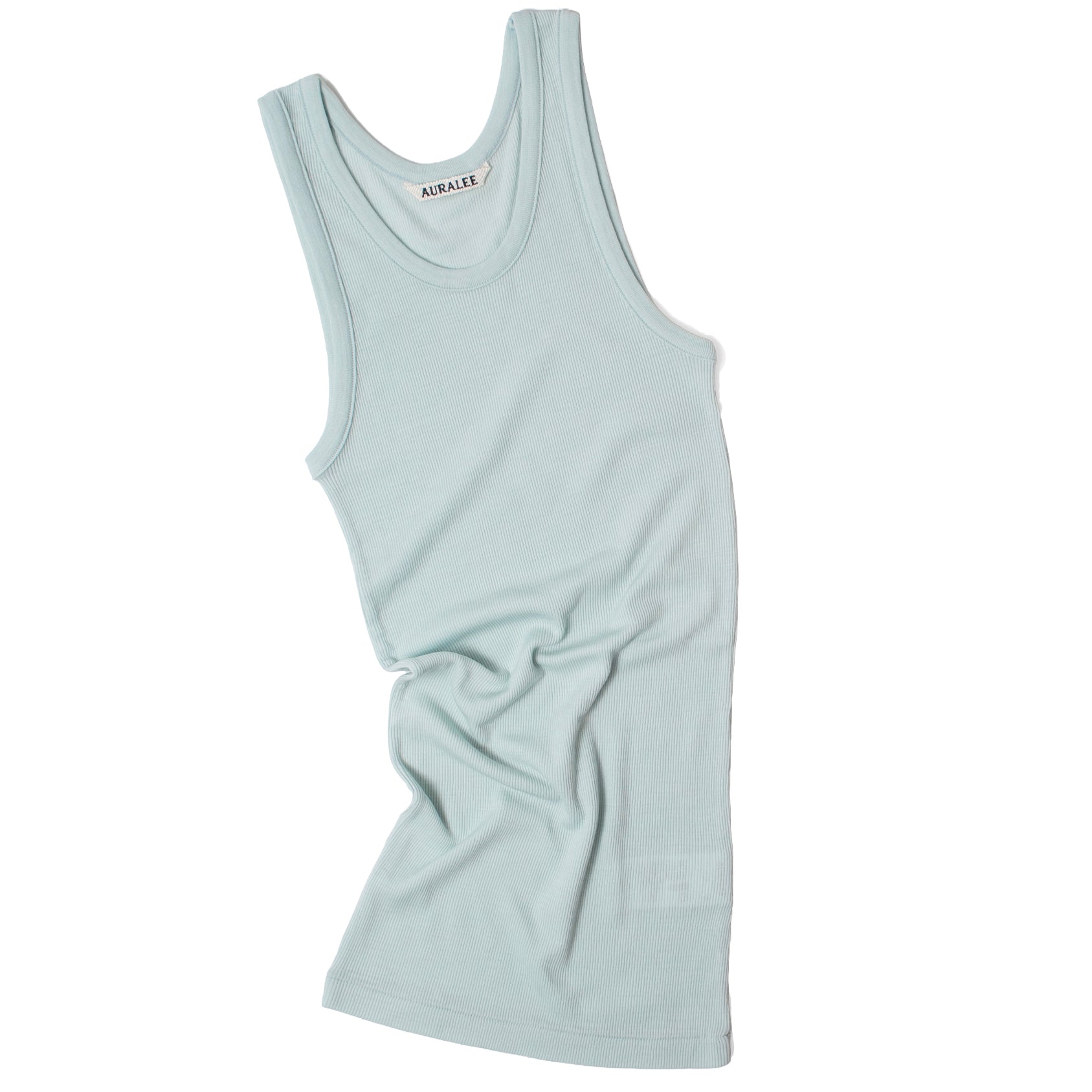 Auralee Wool Silk Soft Rib Tank in Light Blue – JUDITH