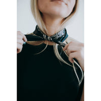 Margaret Howell Paisley Bandana in Navy/Stone Silk