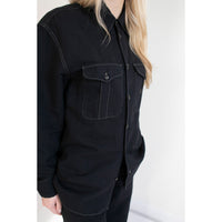 Studio Nicholson Louro Shirt in Black Grape