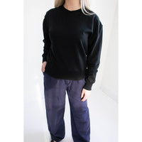 MHL. Cross Neck Crew Sweatshirt in Black