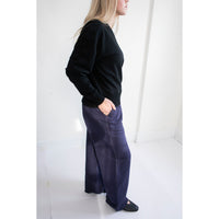 MHL. Cross Neck Crew Sweatshirt in Black