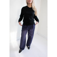 MHL. Cross Neck Crew Sweatshirt in Black