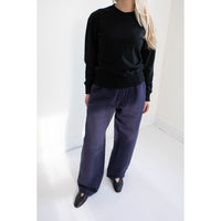 MHL. Cross Neck Crew Sweatshirt in Black