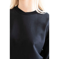 MHL. Cross Neck Crew Sweatshirt in Black