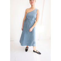 Baserange Eye Dress in Light Blue Wash