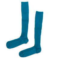 Baserange Rib Knee Socks in Sphere Blue