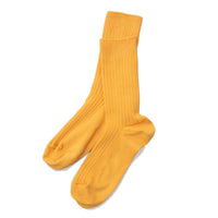 Baserange Rib Overankle Socks in Dacty Yellow
