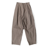 Black Crane Crinkled Wide Trousers in Mud