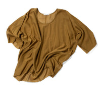 Black Crane Oversized Top in Dark Olive
