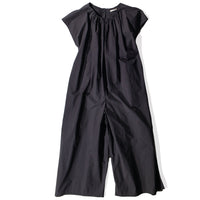 Black Crane Shirred Jumpsuit in Black