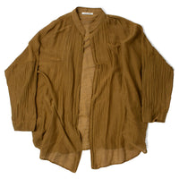 Black Crane Square Shirt in Dark Olive
