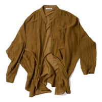 Black Crane Square Shirt in Dark Olive