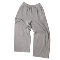 Black Crane Wide Long Sweatpants in Stone