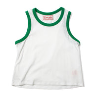 Carleen Chloe Tank in White/Green