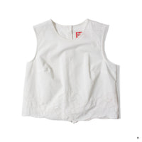 Carleen Zoe Sleeveless Shell in White Tablecloth