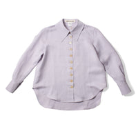 Caron Callahan Carissa Shirt in Lilac Silk Linen