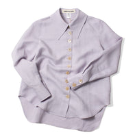 Caron Callahan Carissa Shirt in Lilac Silk Linen
