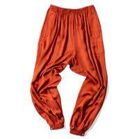 Caron Callahan Cary Pant in Rust Viscose Satin