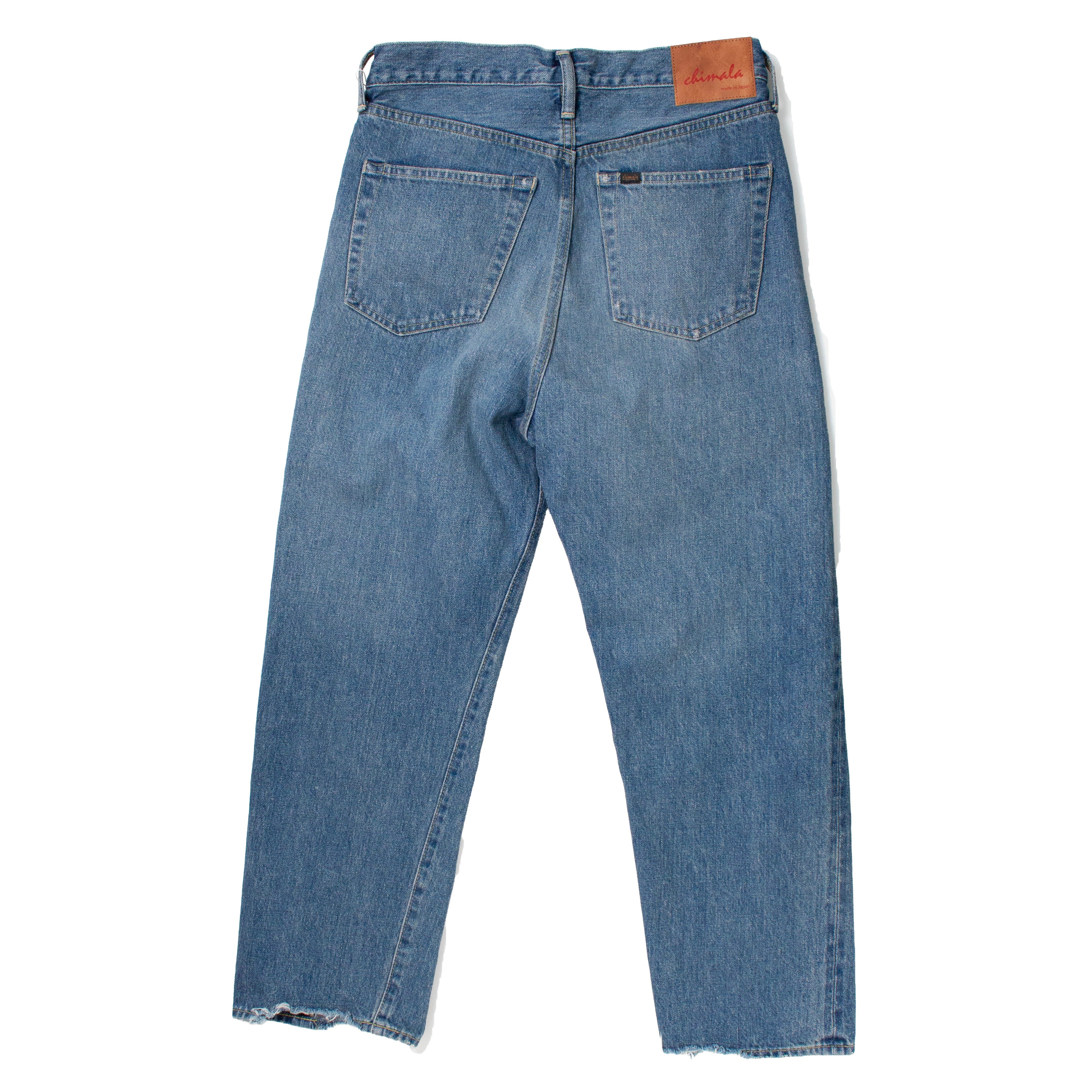 Chimala 13.5oz Selvedge Denim Wide Tapered Cut in Vintage Light