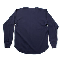 Chimala Unisex Honeycomb Waffle Crew Top in Navy