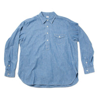 Chimala Unisex Slub Yarn Chambray Pullover Shirt in Chambray